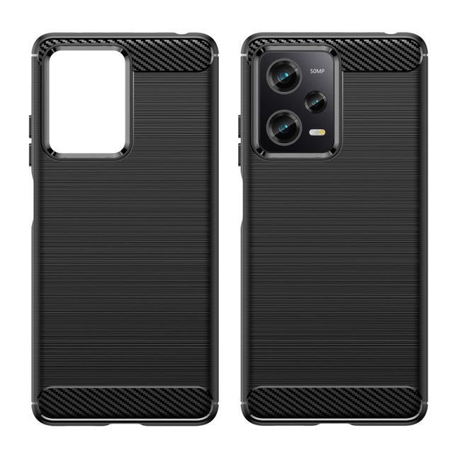 Brushed Texture Carbon Fiber TPU Case, For Xiaomi Redmi Note 12 Pro 5G China