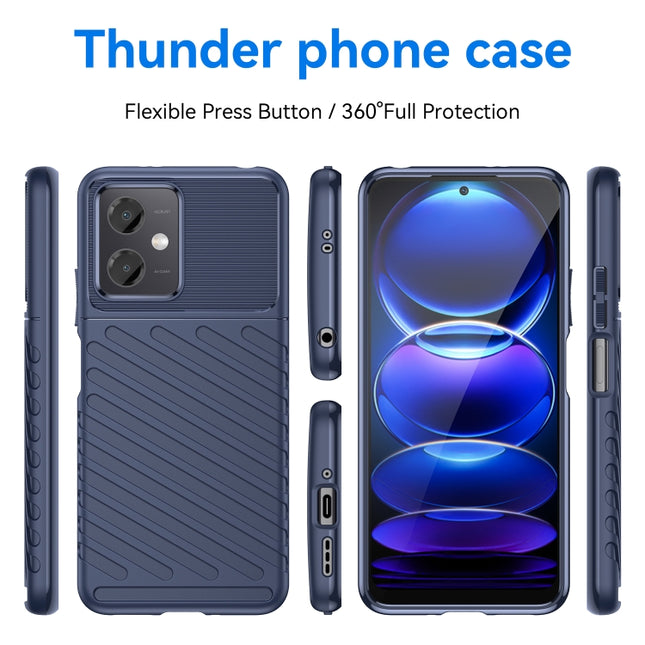 Thunderbolt Shockproof TPU Protective Soft Phone Case, For Xiaomi Redmi Note 12 China