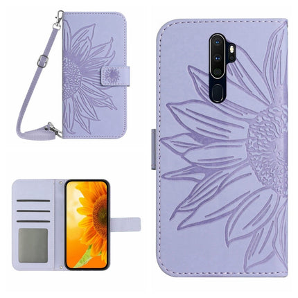Skin Feel Sun Flower Pattern Flip Leather Phone Case with Lanyard, For OPPO A9 2020/A5 2020, For OPPO A15/A15S