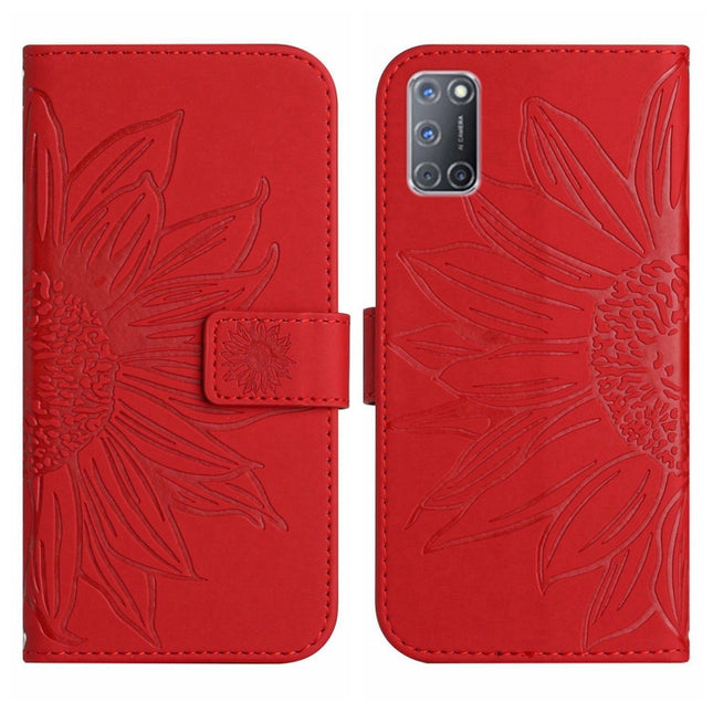 Skin Feel Sun Flower Pattern Flip Leather Phone Case with Lanyard, For OPPO A52/A72/A92, For OPPO A53 4G/A32/A33 2020/A53S