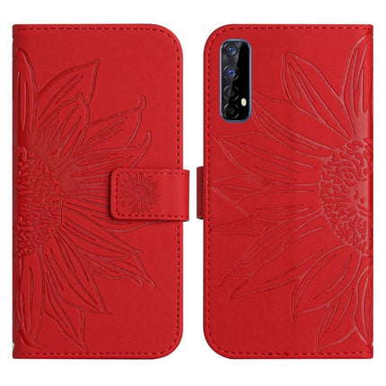 Skin Feel Sun Flower Pattern Flip Leather Phone Case with Lanyard, For Realme 7/Narzo 20 Pro, For Realme 7 Pro