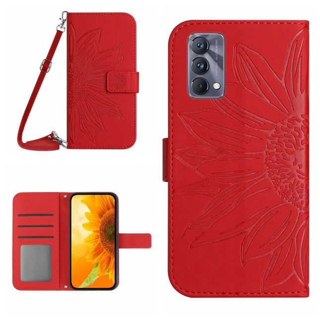Skin Feel Sun Flower Pattern Flip Leather Phone Case with Lanyard, For Realme GT Master, For Realme GT Neo2