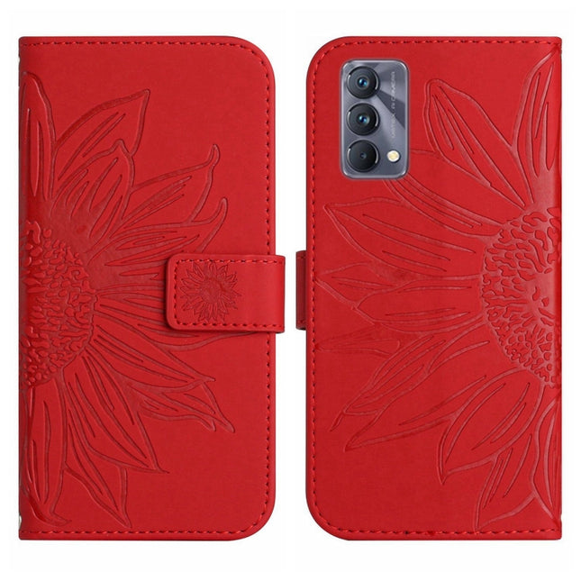 Skin Feel Sun Flower Pattern Flip Leather Phone Case with Lanyard, For Realme GT Master, For Realme GT Neo2