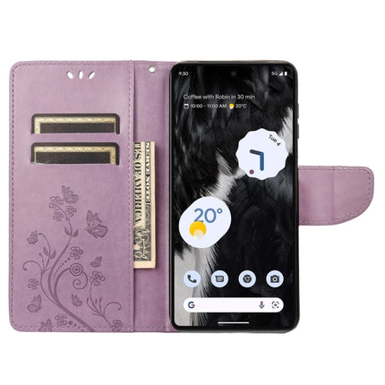 Butterfly Flower Pattern Flip Leather Phone Case, For Google Pixel 7 Pro 5G