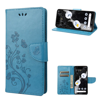 Butterfly Flower Pattern Flip Leather Phone Case, For Google Pixel 7 Pro 5G