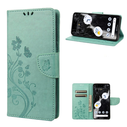 Butterfly Flower Pattern Flip Leather Phone Case, For Google Pixel 7 Pro 5G