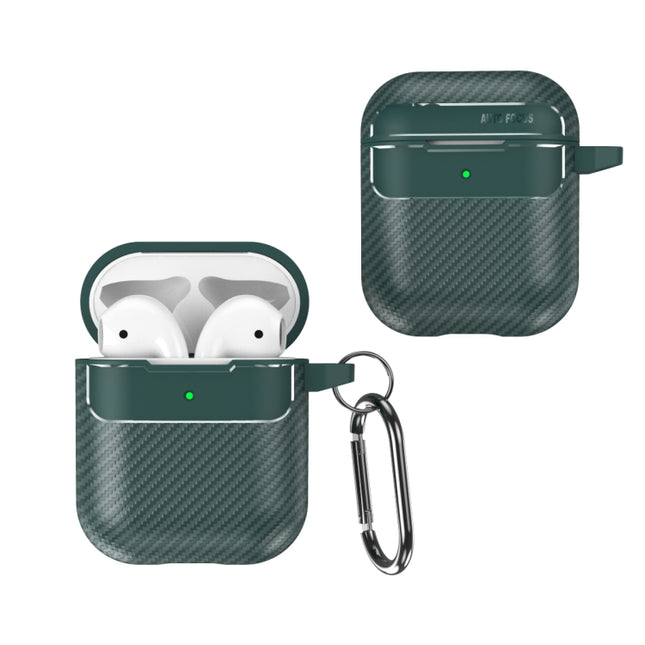 Carbon Fiber Texture Anti-fall Earphone Protective Case, For AirPods 1 / 2, For AirPods 3, For AirPods Pro