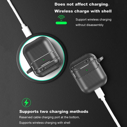 Carbon Fiber Texture Anti-fall Earphone Protective Case, For AirPods 1 / 2, For AirPods 3, For AirPods Pro 2, For AirPods Pro