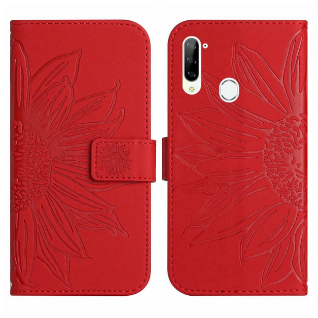 Skin Feel Sun Flower Pattern Flip Leather Phone Case with Lanyard, For ZTE Libero 5G, For ZTE Libero 5G II A103ZT Japan Edition