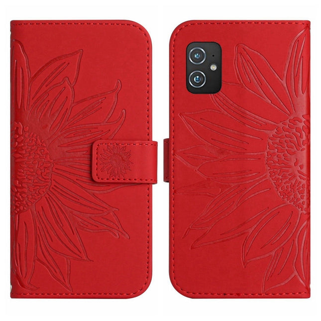 Skin Feel Sun Flower Pattern Flip Leather Phone Case with Lanyard, For Asus ZenFone 8 ZS590KS, For Asus ZenFone 9