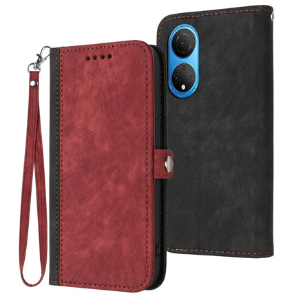 Side Buckle Double Fold Hand Strap Leather Phone Case, For Honor 10 Lite, For Honor 70 Pro, For Honor X7, For Huawei Mate 10 Lite