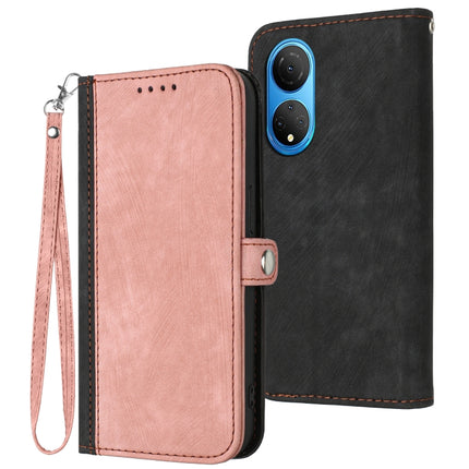 Side Buckle Double Fold Hand Strap Leather Phone Case, For Honor 10 Lite, For Honor 70 Pro, For Honor X7, For Huawei Mate 10 Lite