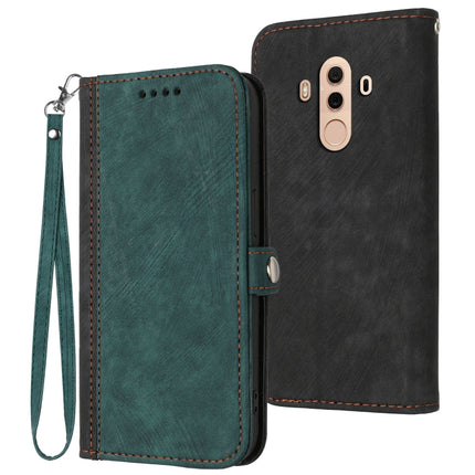 Side Buckle Double Fold Hand Strap Leather Phone Case, For Huawei Mate 10 Pro, For Huawei Mate 20 Lite, For Huawei Mate 20 Pro, For Huawei P20 Lite