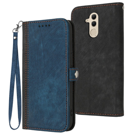 Side Buckle Double Fold Hand Strap Leather Phone Case, For Huawei Mate 10 Pro, For Huawei Mate 20 Lite, For Huawei Mate 20 Pro, For Huawei P20 Lite