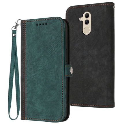 Side Buckle Double Fold Hand Strap Leather Phone Case, For Huawei Mate 10 Pro, For Huawei Mate 20 Lite, For Huawei Mate 20 Pro, For Huawei P20 Lite