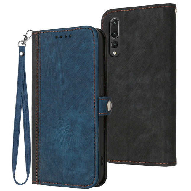 Side Buckle Double Fold Hand Strap Leather Phone Case, For Huawei P20 Pro, For Huawei P30 Lite, For Huawei P30 Pro, For Honor X30i