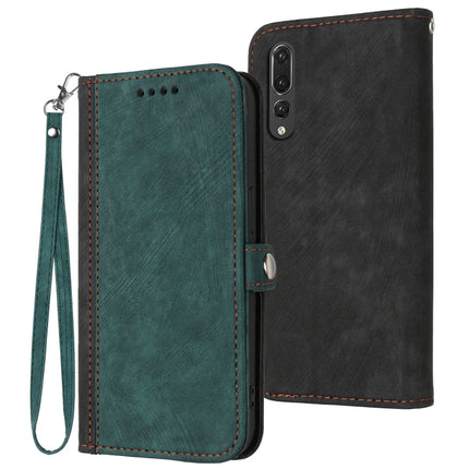 Side Buckle Double Fold Hand Strap Leather Phone Case, For Huawei P20 Pro, For Huawei P30 Lite, For Huawei P30 Pro, For Honor X30i