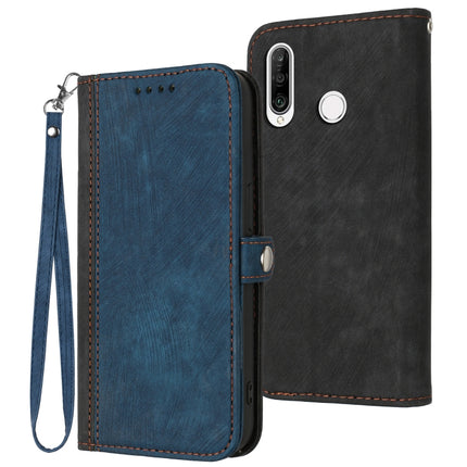 Side Buckle Double Fold Hand Strap Leather Phone Case, For Huawei P20 Pro, For Huawei P30 Lite, For Huawei P30 Pro, For Honor X30i