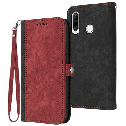 Side Buckle Double Fold Hand Strap Leather Phone Case, For Huawei P20 Pro, For Huawei P30 Lite, For Huawei P30 Pro, For Honor X30i