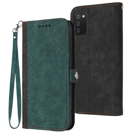Side Buckle Double Fold Hand Strap Leather Phone Case, For Samsung Galaxy A03s, For Samsung Galaxy A12, For Samsung Galaxy A13 4G, For Samsung Galaxy A13 5G