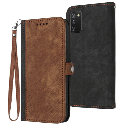 Side Buckle Double Fold Hand Strap Leather Phone Case, For Samsung Galaxy A03s, For Samsung Galaxy A12, For Samsung Galaxy A13 4G, For Samsung Galaxy A13 5G