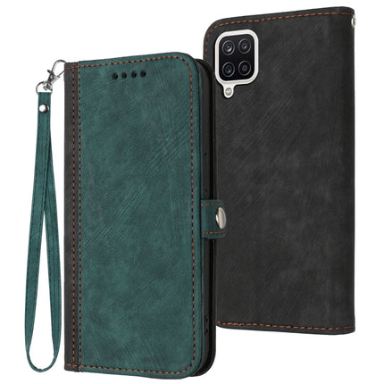 Side Buckle Double Fold Hand Strap Leather Phone Case, For Samsung Galaxy A03s, For Samsung Galaxy A12, For Samsung Galaxy A13 4G, For Samsung Galaxy A13 5G