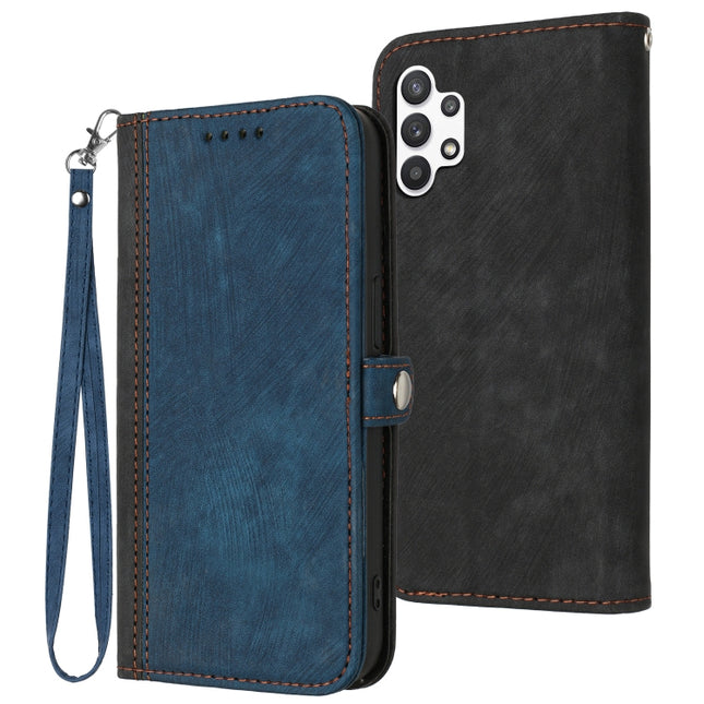 Side Buckle Double Fold Hand Strap Leather Phone Case, For Samsung Galaxy A03s, For Samsung Galaxy A12, For Samsung Galaxy A13 4G, For Samsung Galaxy A13 5G
