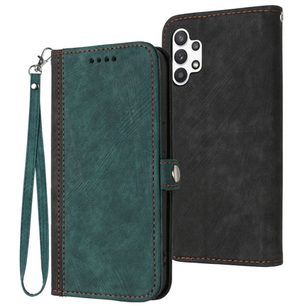 Side Buckle Double Fold Hand Strap Leather Phone Case, For Samsung Galaxy A03s, For Samsung Galaxy A12, For Samsung Galaxy A13 4G, For Samsung Galaxy A13 5G