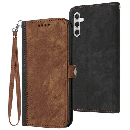 Side Buckle Double Fold Hand Strap Leather Phone Case, For Samsung Galaxy A03s, For Samsung Galaxy A12, For Samsung Galaxy A13 4G, For Samsung Galaxy A13 5G