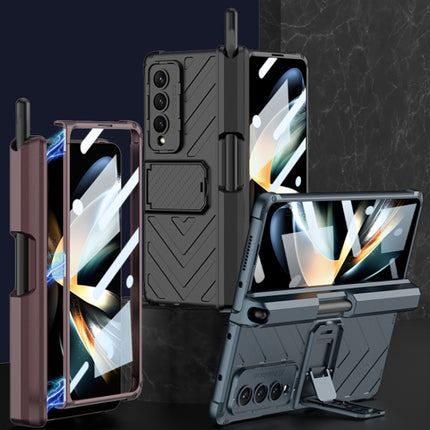 GKK Integrated Magnetic Folding Armor Shell with Push Pen Case, For Samsung Galaxy Z Fold4