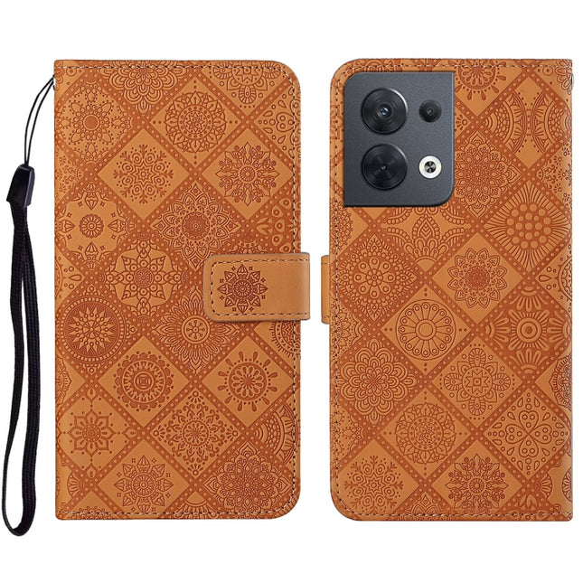 Ethnic Style Embossed Pattern Leather Phone Case, For OPPO A57 2022, For OPPO Reno8, For OPPO Reno8 Pro