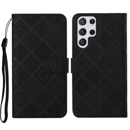Ethnic Style Embossed Pattern Leather Phone Case, For Samsung Galaxy S23 5G, For Samsung Galaxy S23+ 5G, For Samsung Galaxy S23 Ultra 5G