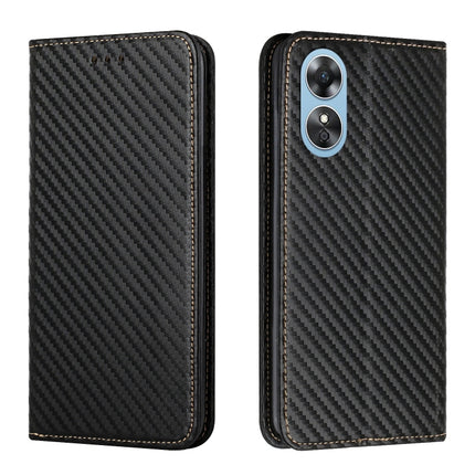 Carbon Fiber Texture Magnetic Flip Leather Phone Case, For Samsung Galaxy A14 5G, For Samsung Galaxy A23e, For OPPO A17, For OPPO A57 2022