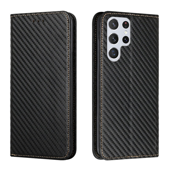 Carbon Fiber Texture Magnetic Flip Leather Phone Case, For Samsung Galaxy S23 Ultra 5G, For vivo Y16, For vivo Y22s, For Xiaomi Redmi A1