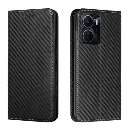 Carbon Fiber Texture Magnetic Flip Leather Phone Case, For Samsung Galaxy S23 Ultra 5G, For vivo Y16, For vivo Y22s, For Xiaomi Redmi A1