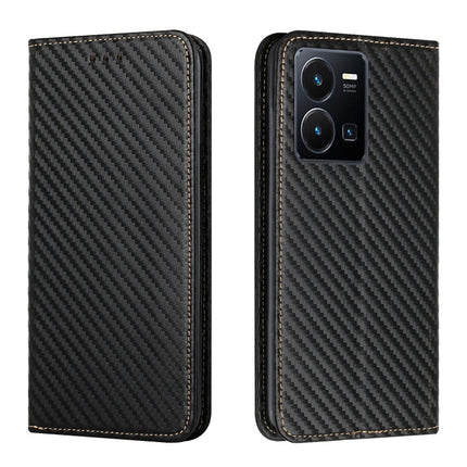 Carbon Fiber Texture Magnetic Flip Leather Phone Case, For Samsung Galaxy S23 Ultra 5G, For vivo Y16, For vivo Y22s, For Xiaomi Redmi A1