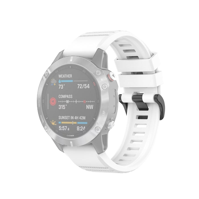 For Garmin Fenix 6 22mm Quick Release Official Texture Wrist Strap Watchband, with Plastic Button, with Metal Button