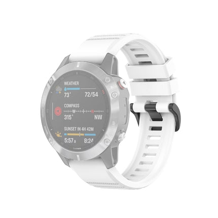 For Garmin Fenix 6 22mm Quick Release Official Texture Wrist Strap Watchband, with Plastic Button, with Metal Button