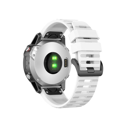 For Garmin Fenix 6 22mm Quick Release Official Texture Wrist Strap Watchband, with Plastic Button, with Metal Button