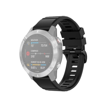 For Garmin Fenix 6 22mm Quick Release Official Texture Wrist Strap Watchband, with Plastic Button, with Metal Button