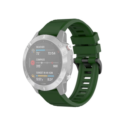 For Garmin Fenix 6 22mm Quick Release Official Texture Wrist Strap Watchband, with Plastic Button, with Metal Button