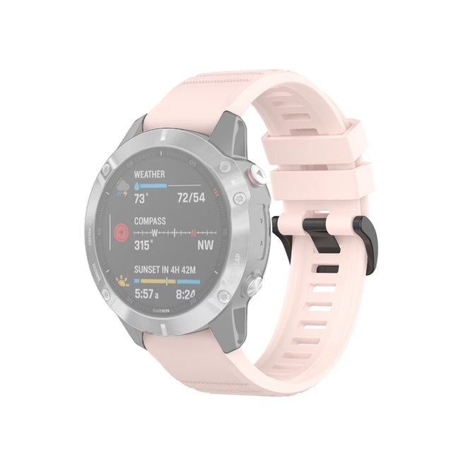 For Garmin Fenix 6 22mm Quick Release Official Texture Wrist Strap Watchband, with Plastic Button, with Metal Button