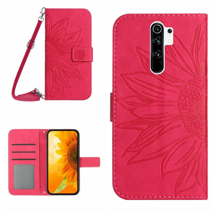 Skin Feel Sun Flower Pattern Flip Leather Phone Case with Lanyard, For Xiaomi Redmi 8 / 8A, For Xiaomi Redmi 9 / POCO M2