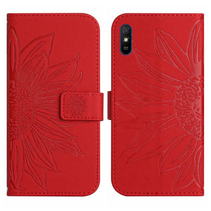 Skin Feel Sun Flower Pattern Flip Leather Phone Case with Lanyard, For Xiaomi Redmi 9A / 9i, For Xiaomi Redmi 9C / Poco C3
