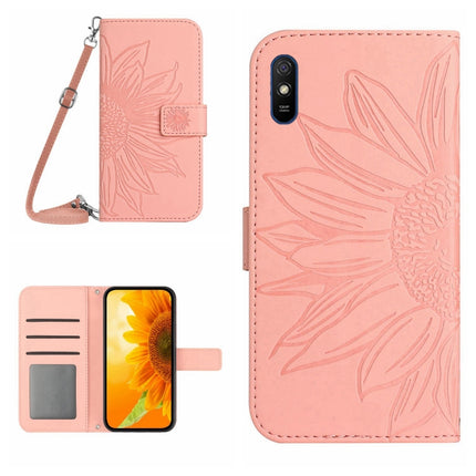 Skin Feel Sun Flower Pattern Flip Leather Phone Case with Lanyard, For Xiaomi Redmi 9A / 9i, For Xiaomi Redmi 9C / Poco C3