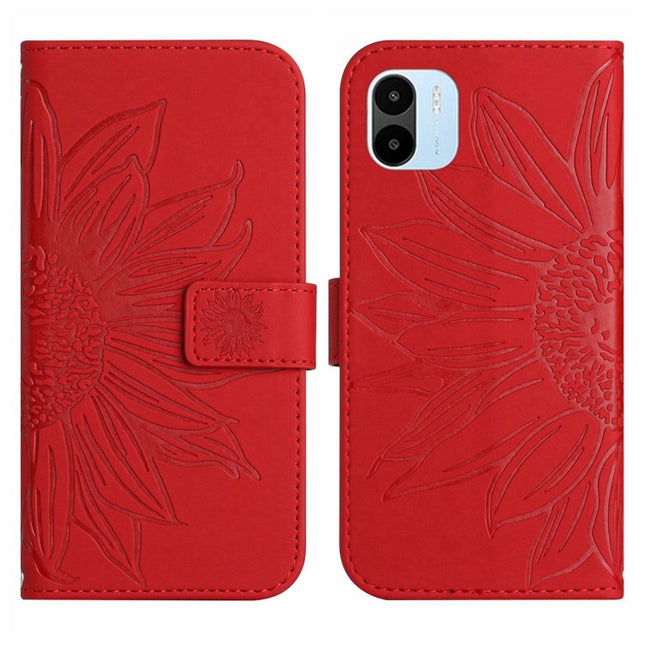 Skin Feel Sun Flower Pattern Flip Leather Phone Case with Lanyard, For Xiaomi Redmi A1, For Xiaomi Redmi A1+