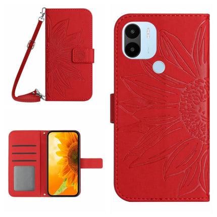 Skin Feel Sun Flower Pattern Flip Leather Phone Case with Lanyard, For Xiaomi Redmi A1, For Xiaomi Redmi A1+