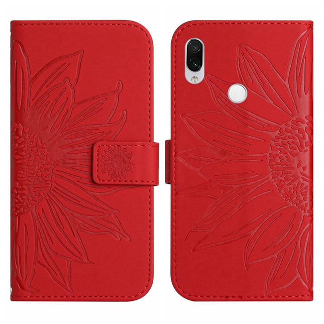 Skin Feel Sun Flower Pattern Flip Leather Phone Case with Lanyard, For Xiaomi Redmi Note 7 / Note 7S / Note 7 Pro, For Xiaomi Redmi Note 8 / Note 8 2021