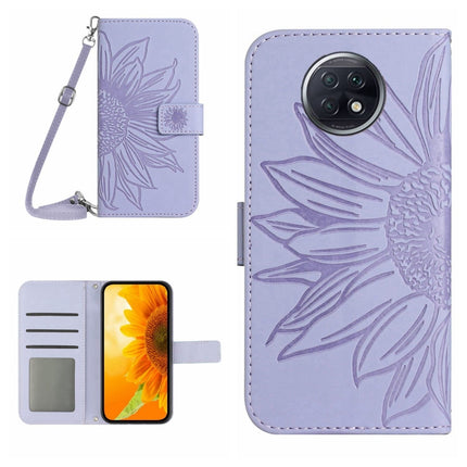 Skin Feel Sun Flower Pattern Flip Leather Phone Case with Lanyard, For Xiaomi Redmi 9T / 9 Power / Poco M3, For Xiaomi Redmi Note 9T