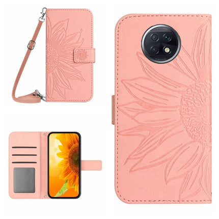 Skin Feel Sun Flower Pattern Flip Leather Phone Case with Lanyard, For Xiaomi Redmi 9T / 9 Power / Poco M3, For Xiaomi Redmi Note 9T